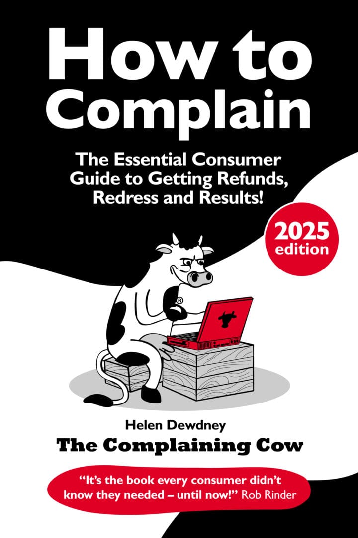 Cover of How to Complain updated 2019 large cow logo